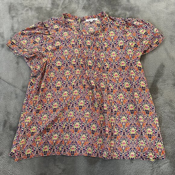 Rose + Olive Flutter Sleeve Floral Blouse Shirt Top Women's size 3X 3XL - Picture 1 of 7